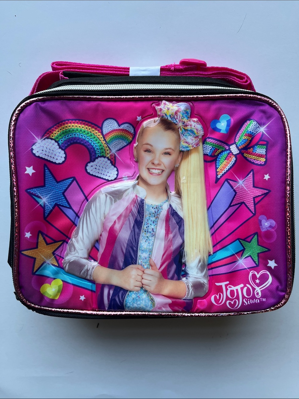 JoJo Siwa Insulated Lunchbox with Rainbow & Star Graphics